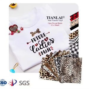 A4 A3 Size PU Heat Transfer Vinyl Roll HTV Film Camouflage Vinyl Heat Transfer Sheet