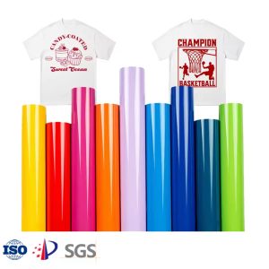 High Quality 61CM*25M PVC Heat Transfer Vinyl Roll HTV Textile Vinyl With Sticky Vinyl Film Clothing Printing Materials